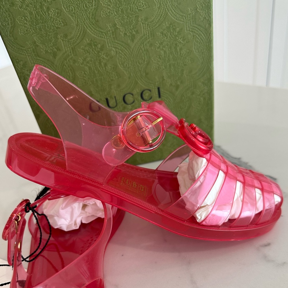 Gucci GG Rubber Sandals - Picture 5 of 9